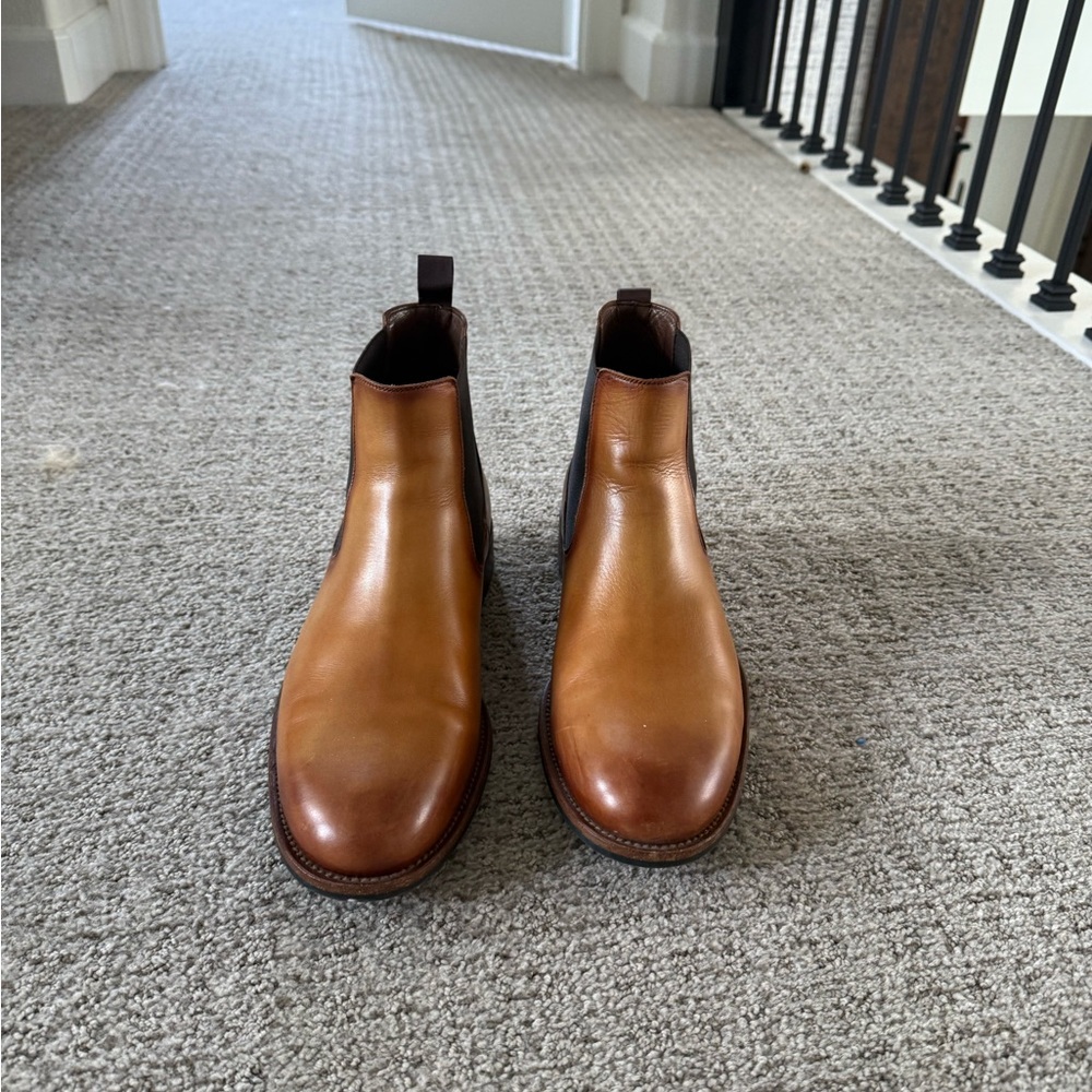 Brown Leather Chelsea Boots